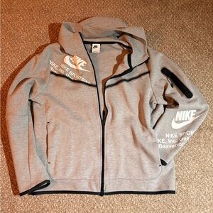 Nike Light Gray Full-Zip Sweatshirt
